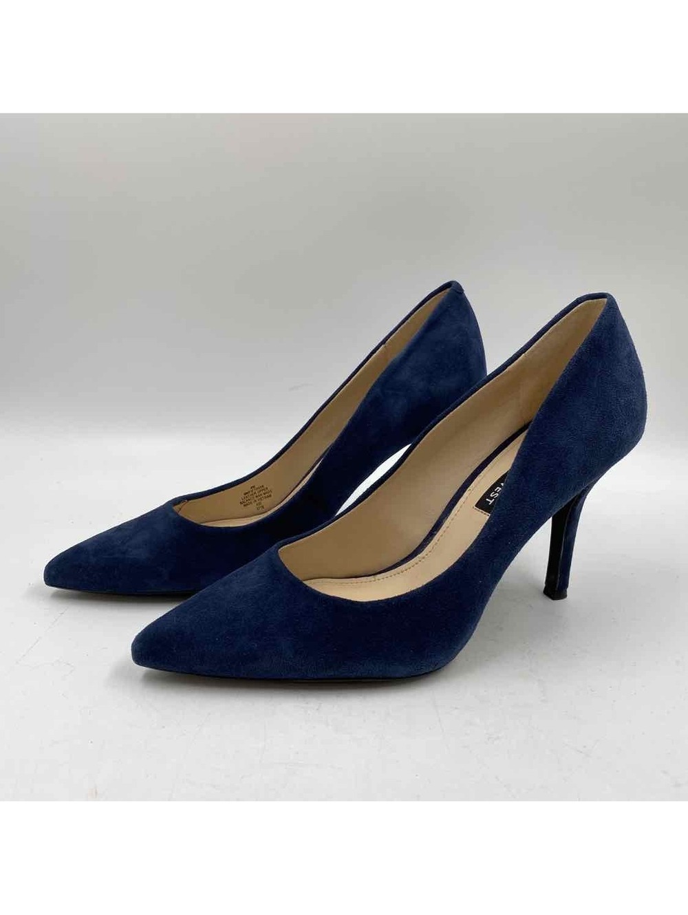 Nine West Women's Shoe Size 8 Navy Solid Heels